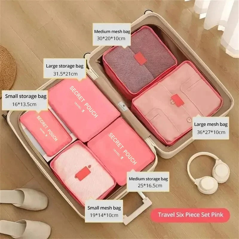 6 PCS Travel Storage Bag Se - bluestar19