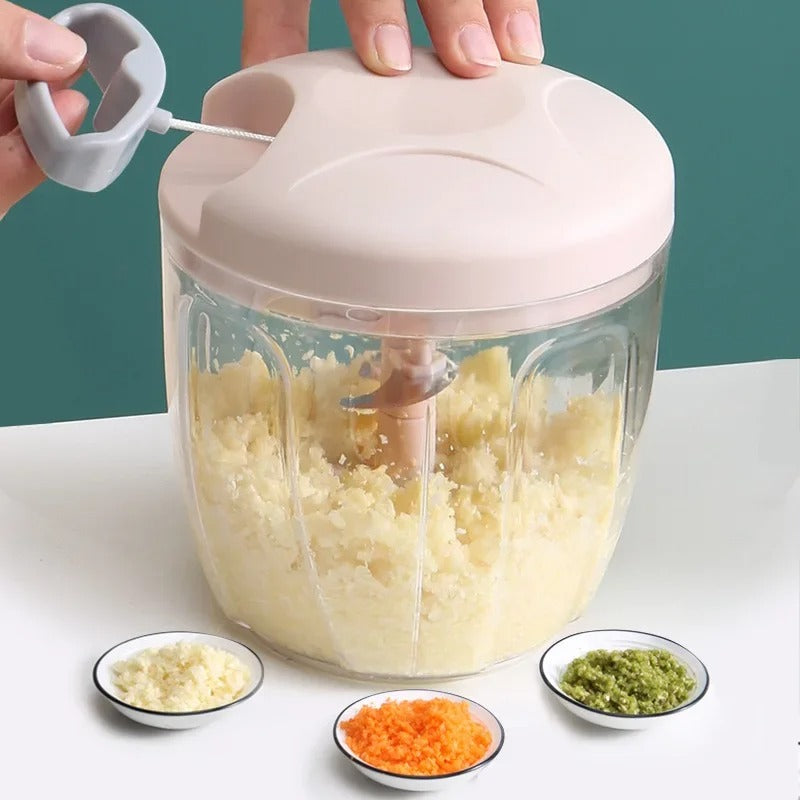 Manual Meat & Garlic Chopper – Hand-Pull Vegetable Cutter & Onion Crusher - bluestar19