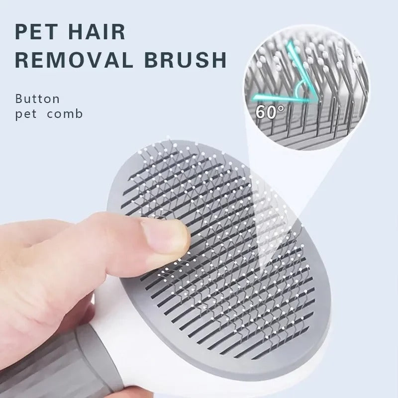 Self Cleaning Pet Hair Remover Comb Slicker Brush for Cats & Dogs - bluestar19