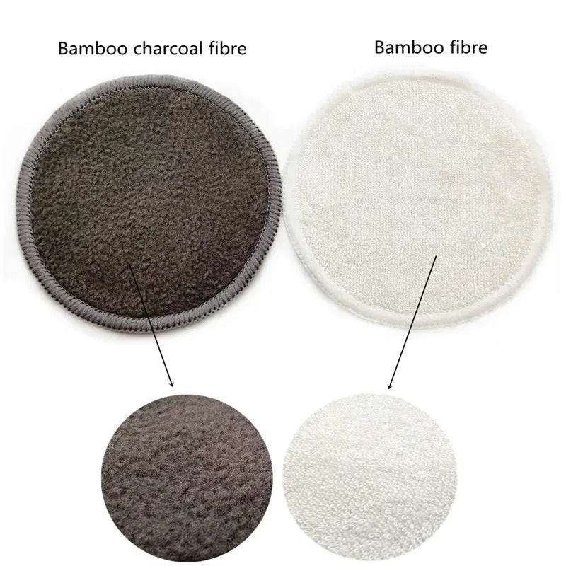 12 Pcs Reusable Bamboo Makeup Remover Pads - bluestar19 #