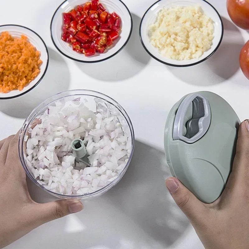 Manual Meat & Garlic Chopper – Hand-Pull Vegetable Cutter & Onion Crusher - bluestar19