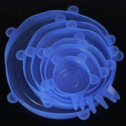 6 PCS Reusable Silicone Stretch Lids Airtight Food Covers for Cans,- bluestar19 #