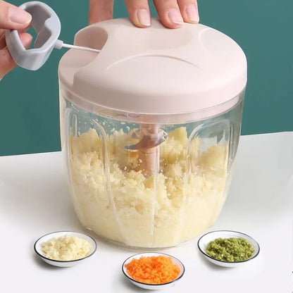 Manual Meat & Garlic Chopper – Hand-Pull Vegetable Cutter & Onion Crusher - bluestar19
